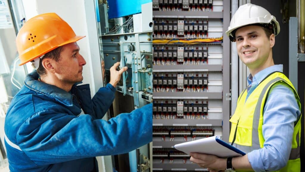 Photos of mechanical and electrical engineers. M&E Engineers.